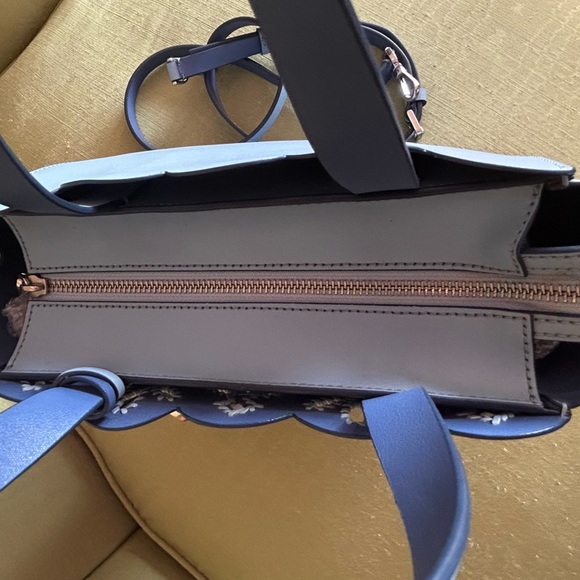 Kate Spade Baby blue Scalloped 2Way Tote BAG EUC - Picture 9 of 11